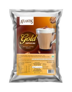 gold cappuccino coffee premix powder pack 